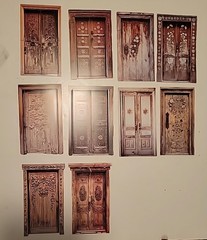 Retro Door Cardstock Sticker, 10PCS Vintage Courtyard Ephemera for Scrapbooking