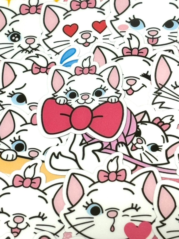 The Aristocats 1, 40 pcs, stickers, Disney, Marie, waterproof, kids, kawaii