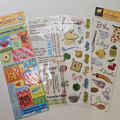 American Traditional Designs Stickers Kitchen Summer Sizzle Food Phrases Lot