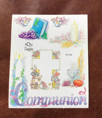 5 X 6″ NRN DESIGNS STICKERS: FIRST COMMUNION CHRISTIAN CATHOLIC *