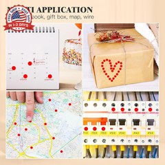 PARLAIM 0.25 inch Red Circle Dot Stickers, 1000pcs Round Colored Sticker for Col