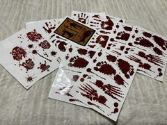 Bloody Handprints & Footprints Stickers (Some Are Missing)