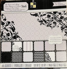 Junk Journal Card stock Pad Goth Halloween Black DCWV 12 x 12 48 Sheets
