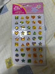 Fula Shimmer Shape Stickers 3D Colorful Scrapbook Craft Kids Decorative Gems🔥💵