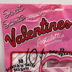 New Sealed Vintage 80’s Scratch ‘n’ Sniff Peppermint Stickers Valentines