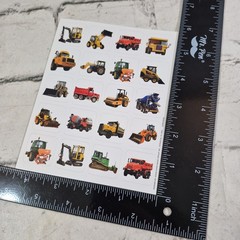 Construction Vehicles Trucks Scrapbooking Stickers Lot Of 5 Full Sheets