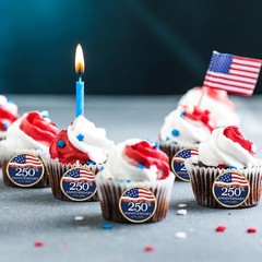 Patriotic 500 PCS 1.5-Inch Stickers for 250th Anniversary Celebrations & Events