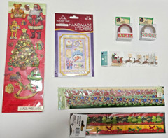 49-Piece Christmas-themed Scrapbook Borders, Embellishments, and DecorativeTape