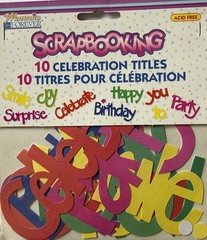 CELEBRATION TITLES Die-Cut (10pc)Memories Forever•Birthday •Party•Card Making•