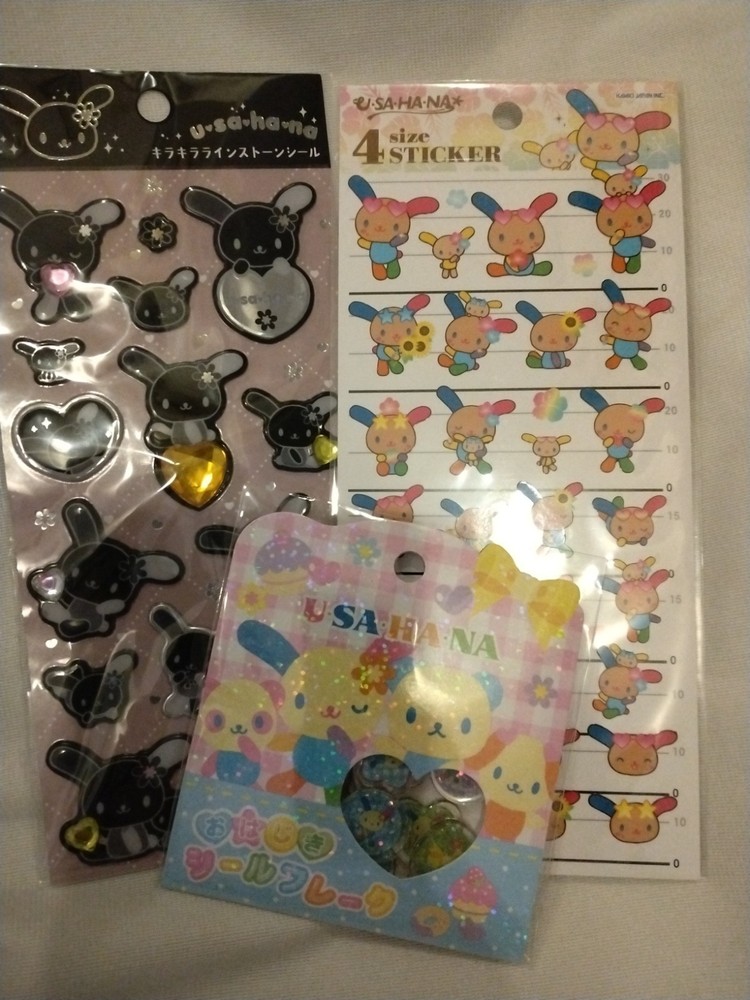 Usahana sticker Monotone Stone three kinds