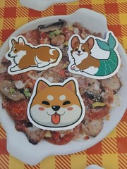 Cartoon Corgi Dog Stickers Set, Multicolor Dogs & Puppies Theme