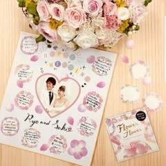 Mind Wave Washi Flowers Foil Stamping Write-On Flake Stickers/Sakura