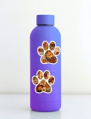 Patterned Paw Print Vinyl Die Cut Stickers Set Scrapbooking Laptop Water Bottle