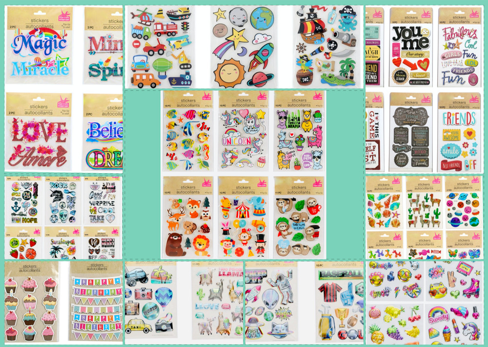 279+ Stickers Various Themes Types Brands Shapes Sizes Characters DIY