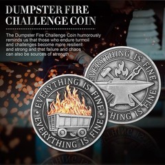 24 Pcs Dumpster Fire Challenge Coin Dispatcher Employee Appreciation Gifts Dumps