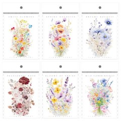 16Pcs Flowers Bouquet PET Stickers Journaling Planner Album Scrapbooking Crafts