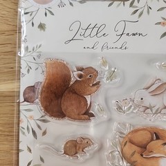 Craft Consortium Little Fawn & Friends Clear Stamp Set Nina Stajner NEW