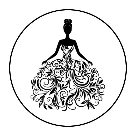 30 QUINCEANERA ENVELOPE SEALS LABELS STICKERS 1.5″ ROUND DRESS PRETTY
