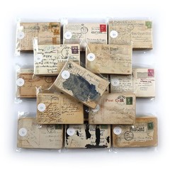 40 Damaged Used Postcards Lot – Vintage Distressed Posted Weathered Stained Mail
