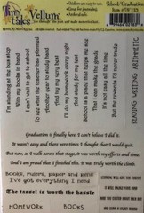 SCHOOL/GRADUATION Vellum Sticker(8pc)4-1/2″x 6″Tiny Tales•Diploma•Classes•Tassel