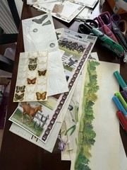 Huge Lot of Scrapbooking Art Supplies Mixed Lot Stickers Tools Paper & More
