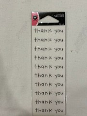 Pebbles Inc. Duplicate Rub-Ons ~ Black ~Thank You ~ Scrapbooking Crafts