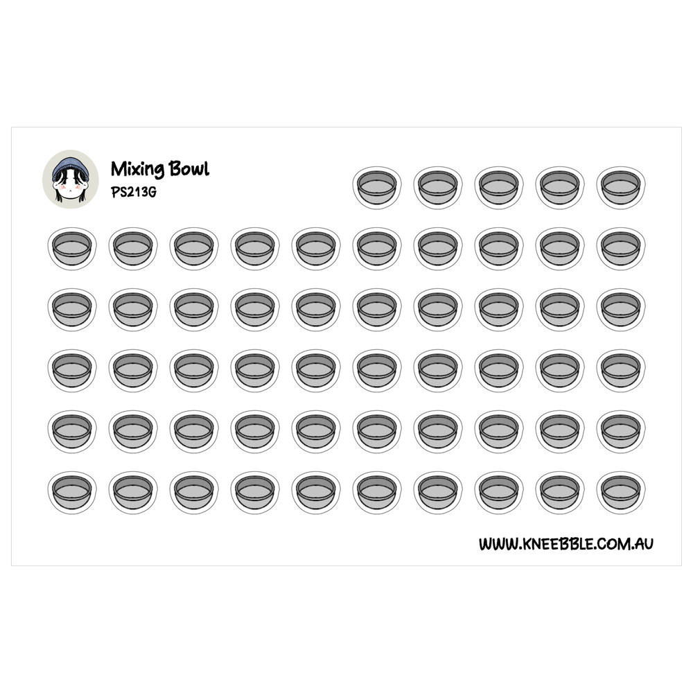 Mixing Bowl Planner Stickers – Bakery Cooking Tools