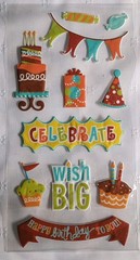 3Birds Sparkly Puffs Fun Dimensional Puffy Sparkle Stickers 8 sheets /401
