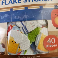 Flake seal sticker 40pieces Japan Japanese paper washi food