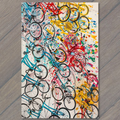STICKER Bicycle Collage Riding Bikes Funny Cute Strange Wheels Fun Cute Art