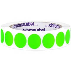 Neon Green Color-Coding Labels, 3/4″, 1,000 Count