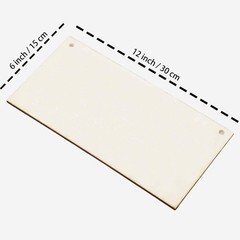 JANOU 3pcs Unfinished Wood Sign Blank Rectangle Hanging Wooden Plaque DIY Cra…