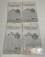 Angry Birds Stickers New Sealed ,4 Pieces (red,green,blue,yellow)