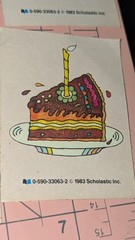 Vintage Scratch N Sniff Stickers Scholastic Chocolate Cake READ