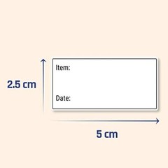 Food Date Storage Labels Removable Freezer Label for Containers, 1×2 Inch 200Pcs