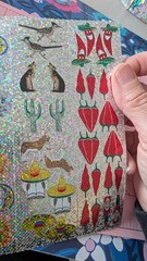 Vintage Stickers Southwestern Chili Peppers Cactus Dessert Sun Moon 1 Sheet