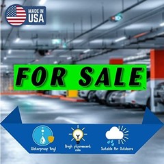 Chartreuse Green Vinyl Slogan Stickers – 12-Pack for Car Dealer Windshield