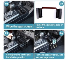 CHEAYAR Aluminum Shifter Storage Box for 2016-2023 Toyota Tacoma