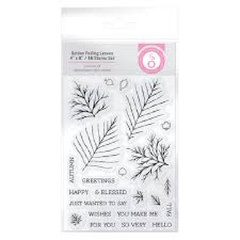 #5149 e – TONIC STUDIOS – CLEAR ACRYLIC STAMP – GOLDEN FALLING LEAVES SET