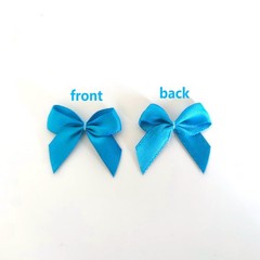 Micomon 50pcs 1.2-Inch Mini Bows for Crafts Satin 3/8″ ribbon, turquoise