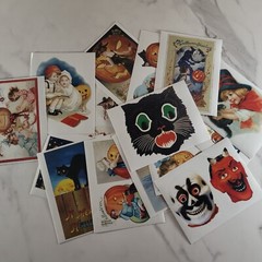 HALLOWEEN RETRO VINTAGE INSPIRED GLOSSY STICKERS – 20 SHEETS/28 STICKERS