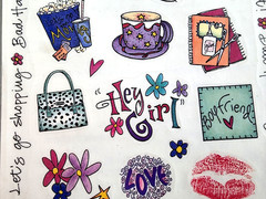 Tie Me To The Moon Girlfriends Clear Stickers 2001 Plum Hill Vintage Retro NOS
