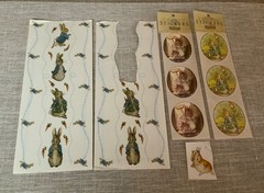 Lot Beatrix Potter Peter Rabbit Stickers New (3) & Used (2) Michel & Co Colorbok