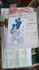 Handmade Junk Journal Travel Book Grunge Diary Memories Coffee Dyed Floral