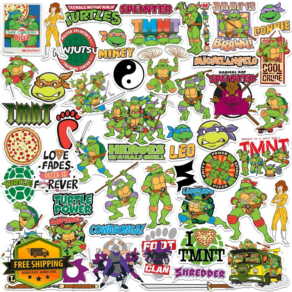 GRAPHICS and MORE TMNT 50ct Stickers