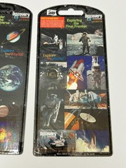 3 Space Exploration Discovery Channel Science Sticker Sheets Shuttle Planets NEW