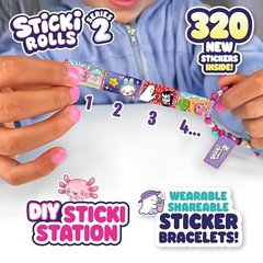 Wearable Sticker Jewelry Kit – 320 Mini Stickers, 6 Bracelets & 2 Necklaces, 100