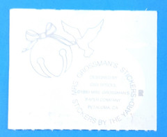 Vintage 90’s Mrs. Grossman’s Silver Bell Green Bow Sticker Mod