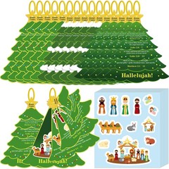 27Sets Christmas Crafts Nativity DIY Christmas Tree Stickers Play Set VBS Rel…