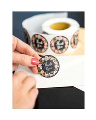 1000PCS Floral Thank You Label 1 Inch Stickers Roll Greeting Cards Self-Adhesive